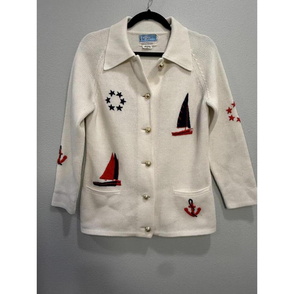 Vintage 1980's LeRoy Knitwear Nautical Sweater, Women's Small